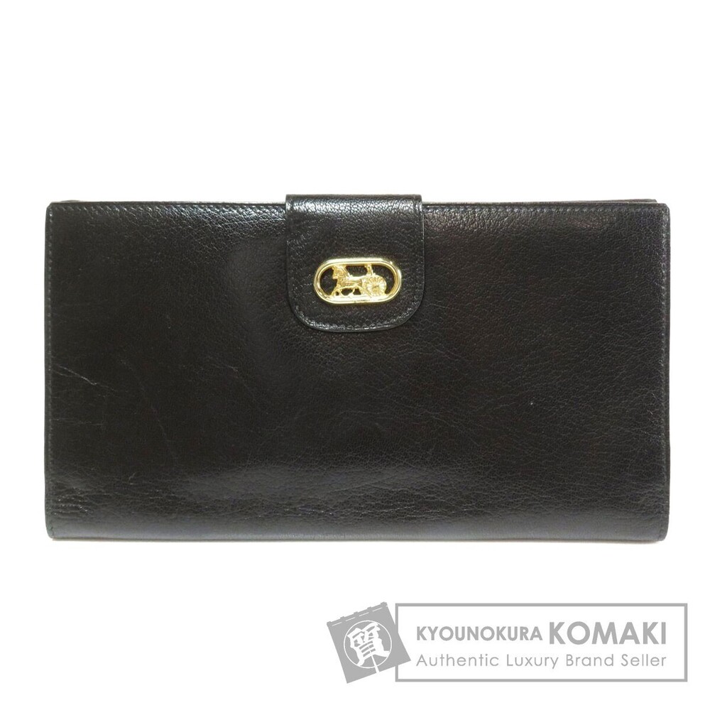 Celine long leather calfskin Wallet logo wallet - Picture 2 of 8